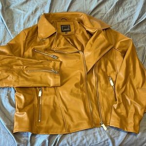 NWOT Lilly and Lottie Faux Leather Motto Jacket 3xl